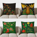 Axyaa Floral Holly Berries Throw Pillow Cover for Sofa, Bedroom, Car