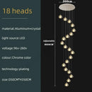 Axyaa Crystal LED Ceiling Chandelier Spiral Lamp for Home Decor