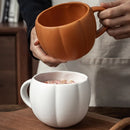Axyaa Funny Devil Pumpkin Ceramic Coffee Mug with Retro Enamel Handle