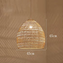 Natural Bamboo Wicker Chandelier Lampshade by Axyaa