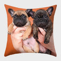 Axyaa French Bulldog Polyester Cushion Cover - Modern Sofa Throw Pillow Cover