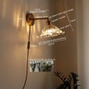 Axyaa Glass Wall Sconce Light Fixtures Copper Nordic Bedside Lamp