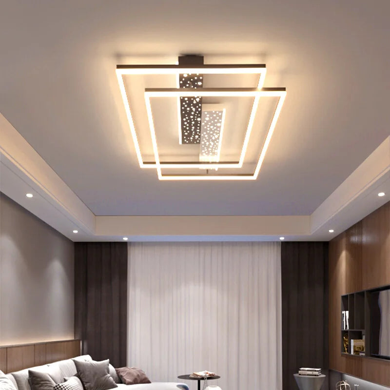 Axya Modern Black LED Ceiling Chandelier Light Fixtures