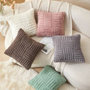 Axyaa Soft Throw Pillowcase With Vertical and Horizontal Lines, 45x45cm