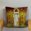 Axyaa Jesus Christ Soft Plush Cushion Cover 45*45 Throw Pillow Case Home Decor