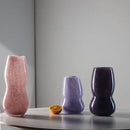 Axyaa Pink Gourd Glass Vase: Stylish Home Decor Hydroponic Designer for Living Room