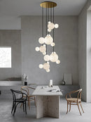 Axyaa Nordic Bubble Chandelier LED Ceiling Pendant Lamp for Living Room, Kitchen, Dining Room
