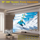 Axyaa 40000Lumens Android 3D Full HD Projector Auto Focus Home Theater 5G WiFi