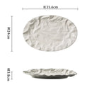 Axyaa Ceramic Fish Plate with Wavy Design, Ideal for Steamed Fish or Cake Display