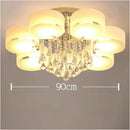 Axyaa Crystal LED Ceiling Light: Modern, Simple, and Warm for Romantic Living Room Atmosphere