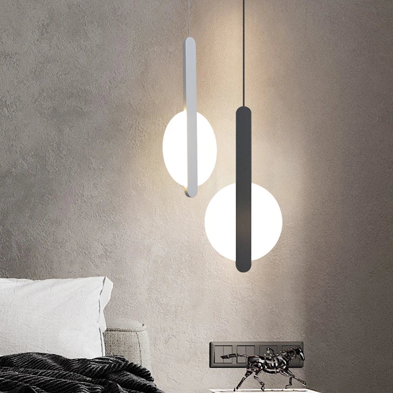 Axyaa Scandinavian LED Pendant Lamp for High Ceilings - Modern Living Room Lighting