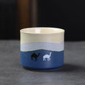 Axyaa Desert Camel Coarse Pottery Coffee Cup and Saucer Set