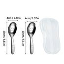 Axyaa Mini Cutlery Set in Stainless Steel Storage Box - Kids Spoon Fork Kit