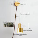 Axyaa Modern Wood Copper LED Wall Sconce for Living Room & Bathroom