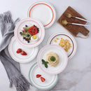 Axya Ceramic Dinner Plates Set of 4 for Restaurant Dining or Home Kitchen