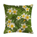 Axyaa Palm Leaf Green Seat Cover with Beautiful Flower Design for Sofa Decor
