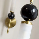 Axyaa Marble Copper Chandelier: Modern Italian Style LED Pendant for Bedroom or Bar Counter