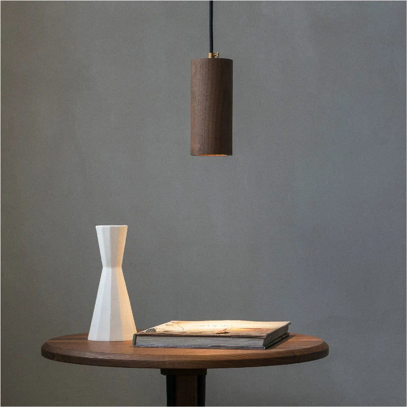 Axyaa Wood Pendant Light: Modern Room Decor Downlight for Ambiance