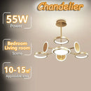 Axyaa Modern Nordic Gold Chandelier: Creative Dining Room & Bar Fixture