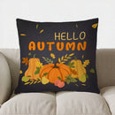 Axyaa Autumn Pumpkins Pattern Pillow Cover for Sofa, Bedroom, Car - Decorative Cushion Cover