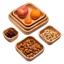 Axyaa Wooden Fruit Salad Bowl Plate | Retro Tableware Tea Tray Dessert Snack Plate