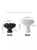 Axyaa Striped Ceramic Flower Pot Vase for Home Décor - Nordic Minimalist Design