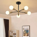 Axyaa Nordic Sputnik Black Gold Chandelier LED E27 Modern Pendant Light