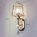 Axyaa Glass Wall Lamp LED Bedside Light for Modern Minimalist Home Decor
