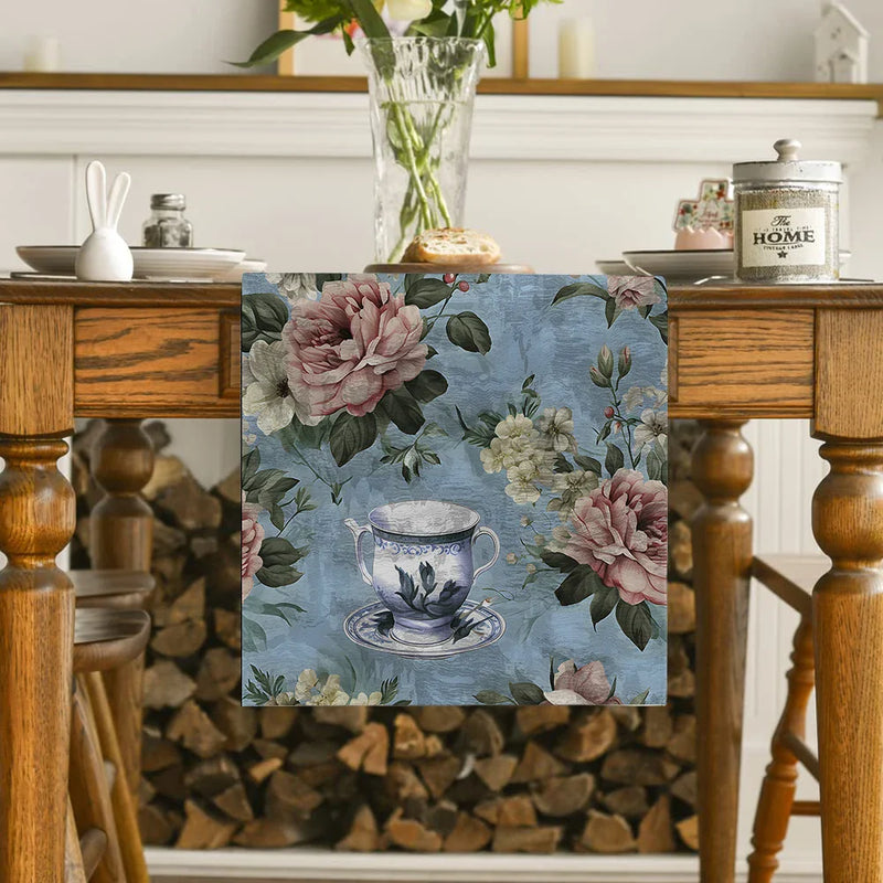 Rose Table Runner by Axyaa - Elegant European Style for Dining, Wedding, Party Decor