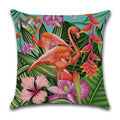Axyaa Rose Butterfly Print Cotton Linen Pillowcase for Modern Living Room Decor