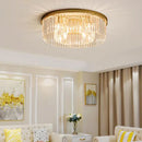 Axyaa Modern Crystal Ceiling Light Flush Mount for Living Room, Dining & Bedroom Decor