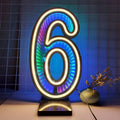 Axyaa Starry Sky Tunnel Neon Numbers Sign - Double-Sided 3D Lights