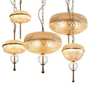 Axyaa Retro Glass Cans Pendant Lights modern kitchen hanging lamp for home decor.