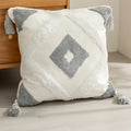 Axyaa Velvet Embroidered Tassel Pillowcase - Bohemian Style Headboard Cushion Cover