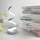 Axyaa Elegant White USB Spiral Desktop Lamp with Three-Color Dimming