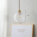 Axyaa Glass Ball LED Pendant Lamp Copper Socket Modern Nordic Home Indoor Lighting