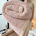 Axyaa Geometric Tuff Fleece Bed Blanket: Soft Sofa Throw, Warm Winter Artificial Lambs Wool