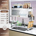Stainless Steel Dish Drainer Rack by Axyaa: Organizer for Plates, Bowls, Utensils