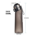 Axyaa 650ml Flavored Water Bottle: Sports Alr Up Drinking Cup with Fruit Fragrance Pods
