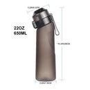 Axyaa 650ml Flavored Water Bottle: Sports Alr Up Drinking Cup with Fruit Fragrance Pods