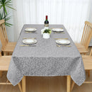 Axyaa Jacquard Dyeing Rectangle Tablecloth - Stain-Resistant Polyester for Home and Events