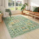 Floral Print Luxury Living Room Rug by Axyaa