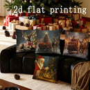 Axyaa Christmas Digital Printed Cushions for Sofa, Bedroom, Car - Rectangular Pillow Cover