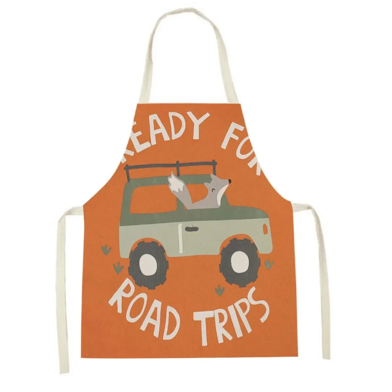 Axyaa Lion Truck Kitchen Apron with Cute Animal Design