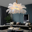 Axyaa Nordic Feather LED Chandelier Pendant Light for Modern Home Decor