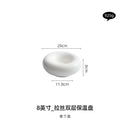Axyaa White Ceramic Insulation Plate for Cold Dishes - Household Tableware