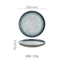 Axyaa Straight Edge Stone Patterned Ceramic Plates for Molecular Cuisine and Dining