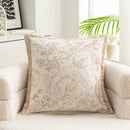 Axyaa Chenille Flower Pillow Cover 45X45 - European Style Decor for Home