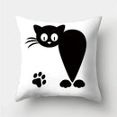 Cute Cat Cushion Cover 45x45cm - Axyaa Home Decor Pillowcases