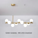 Axyaa Glass Ball LED Pendant Light Bean Chandelier for Kitchen Living Room